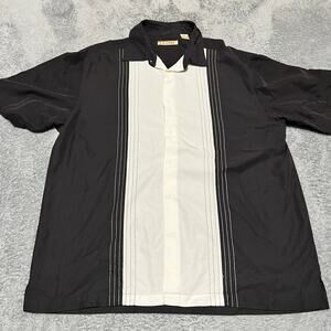 The Havanera Co Shirt Mens XL Black White Short Sleeve Bowling Hawaiian